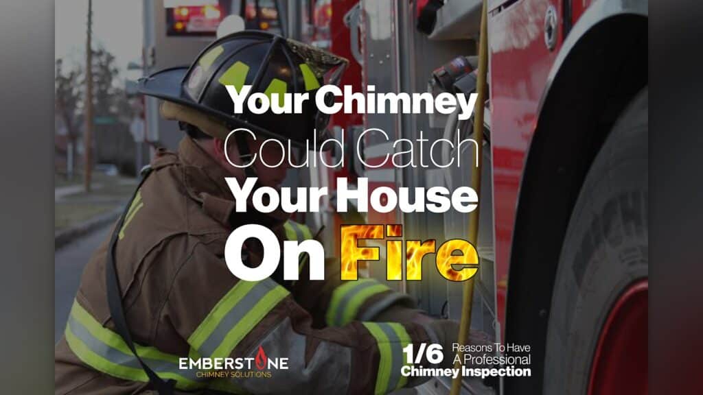 6 Reasons To Have A Professional Chimney Inspection 1 of 6 Your Chimney Could Catch Your House On Fire Emberstone Chimney Solutions Charlotte