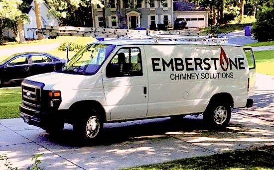 Chimney Sweeping emberstone truck van Emberstone Chimney Solutions Charlotte